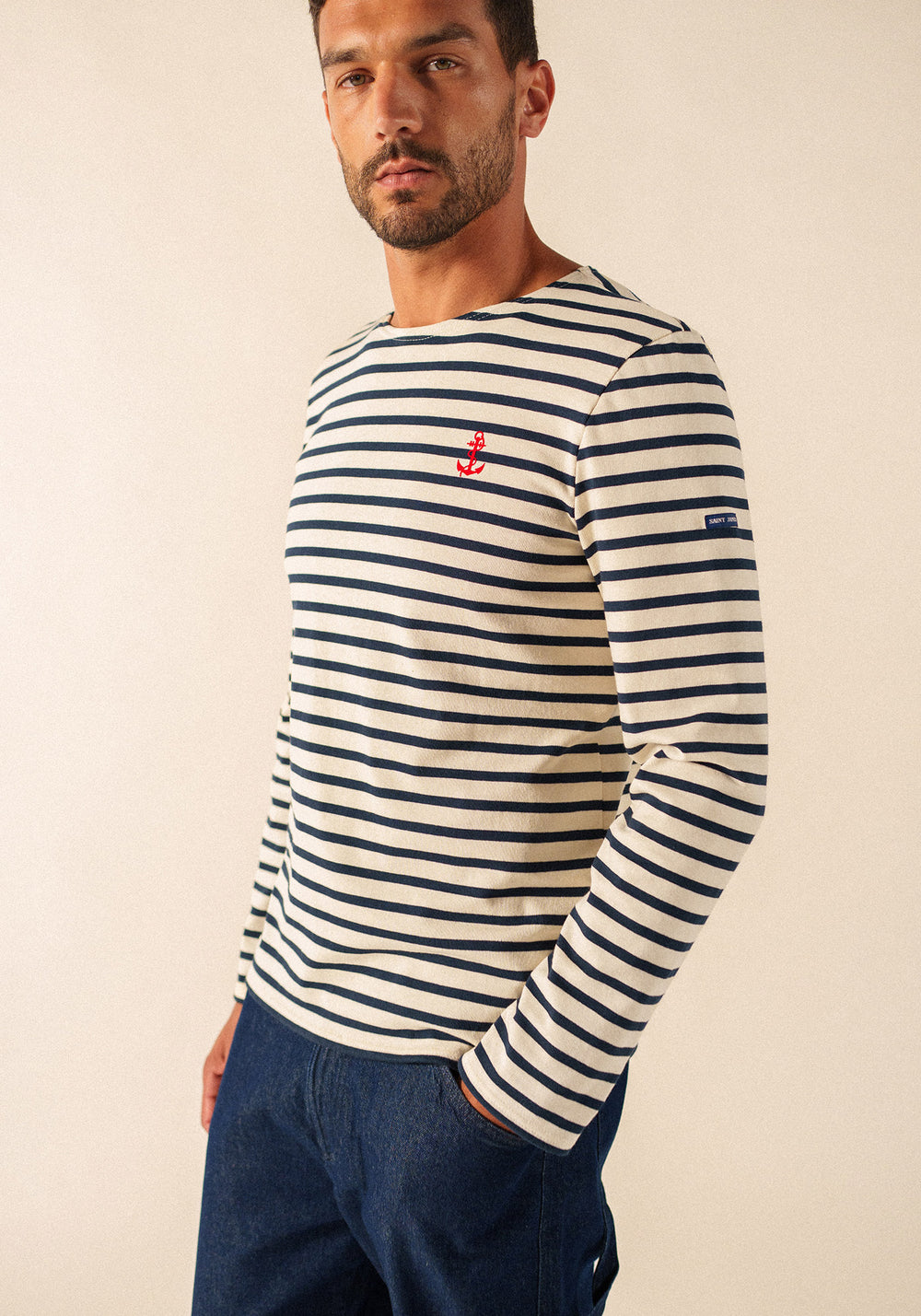 Camisa de rayas Frégate Sailor x Marine nationale (ECRU/MARINE)