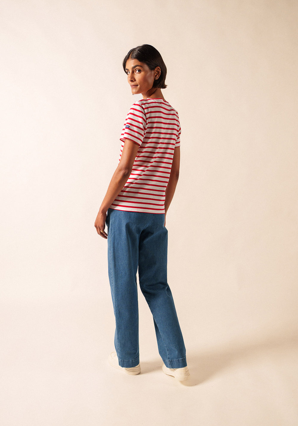 Camisa bretona Etrille (NEIGE/TULIPE)