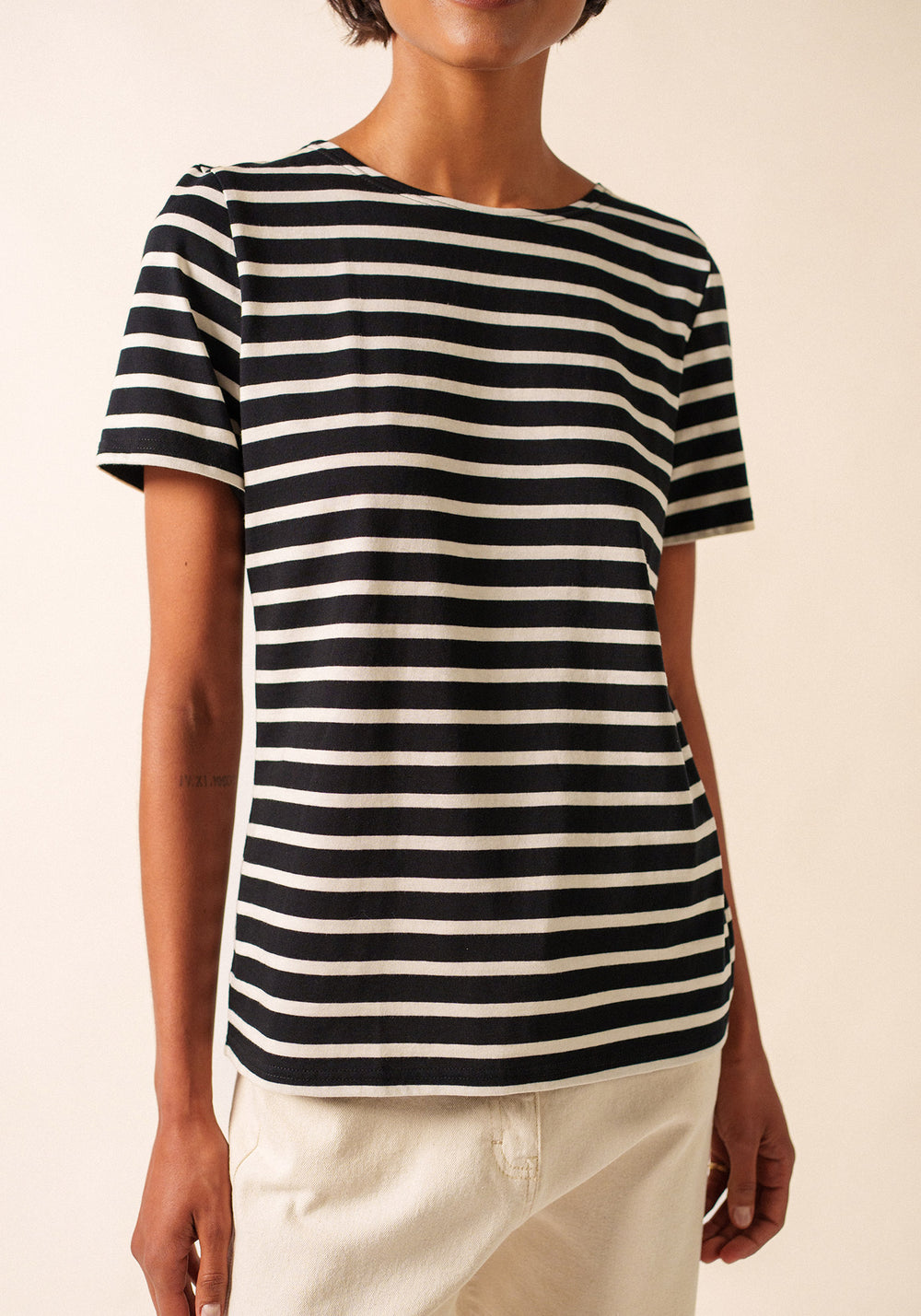 Camisa Etrille Breton (NEGRO/ECRU)