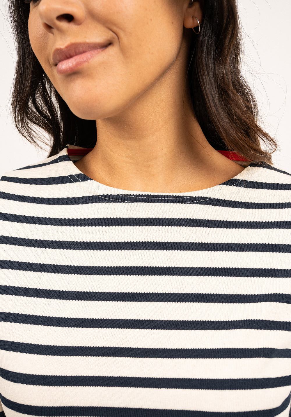 Camisa bretona Vaujany (ECRU/MARINE)