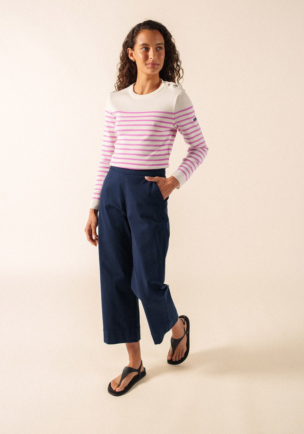 Jersey marinero Marée (BLANCO/NÁCAR)