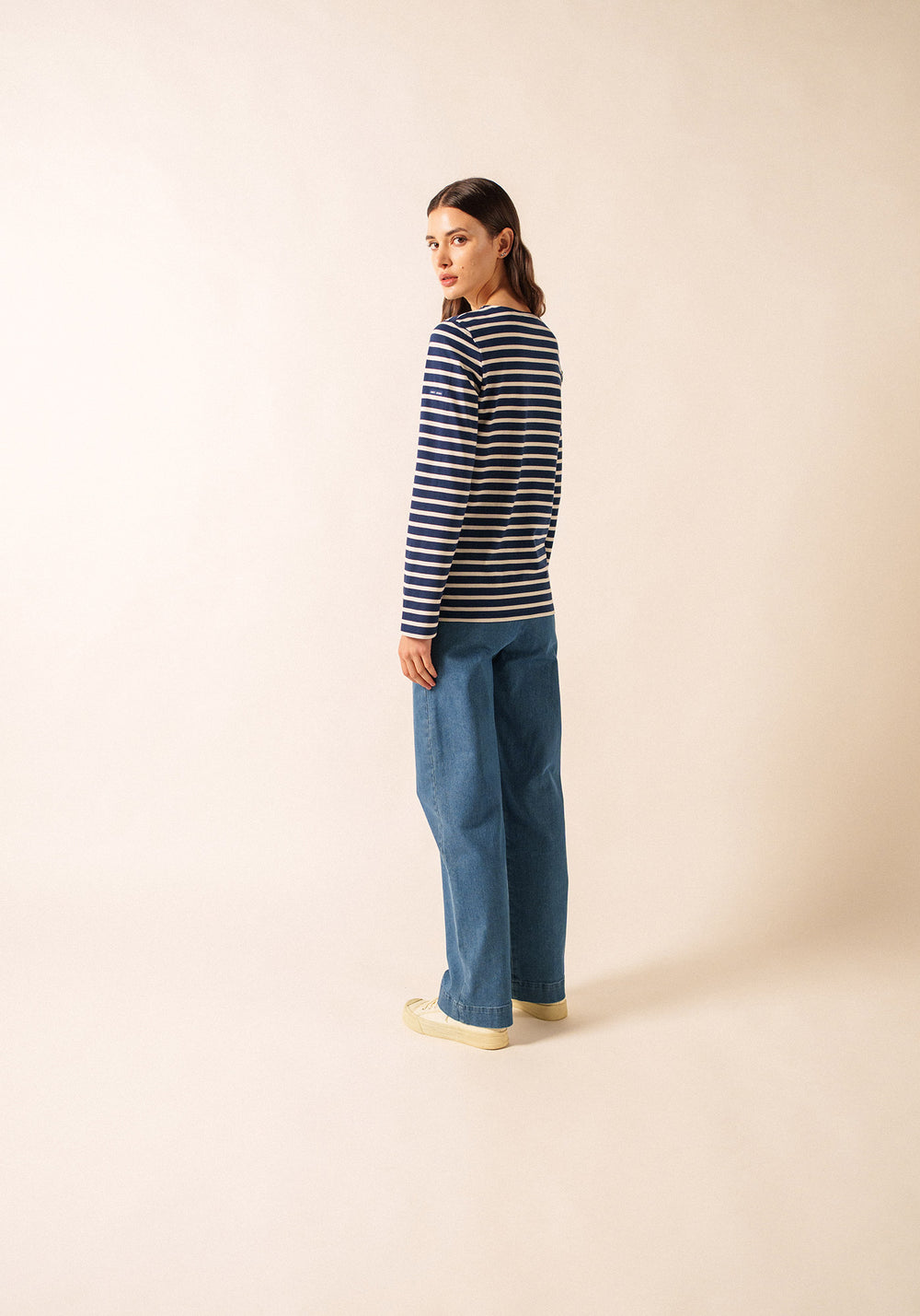 Camisa bretona Minquiers (MARINA/ECRU)