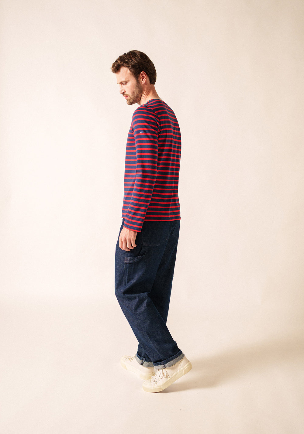 Camisa bretona Minquiers (MARINE/TULIPE)