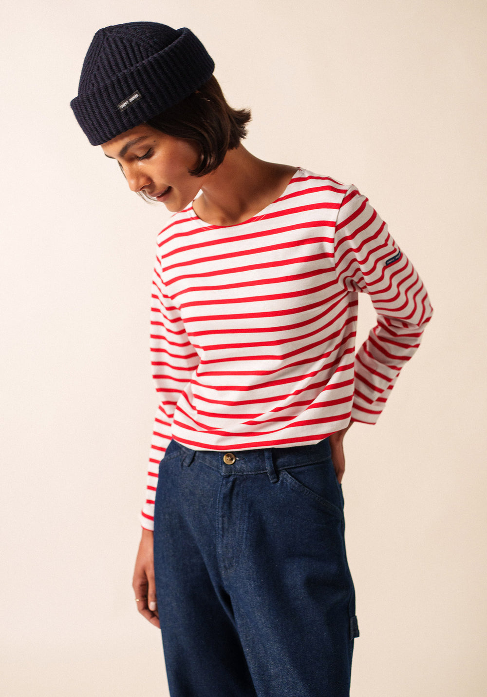 Camisa bretona Minquiers (NEIGE/TULIPE)