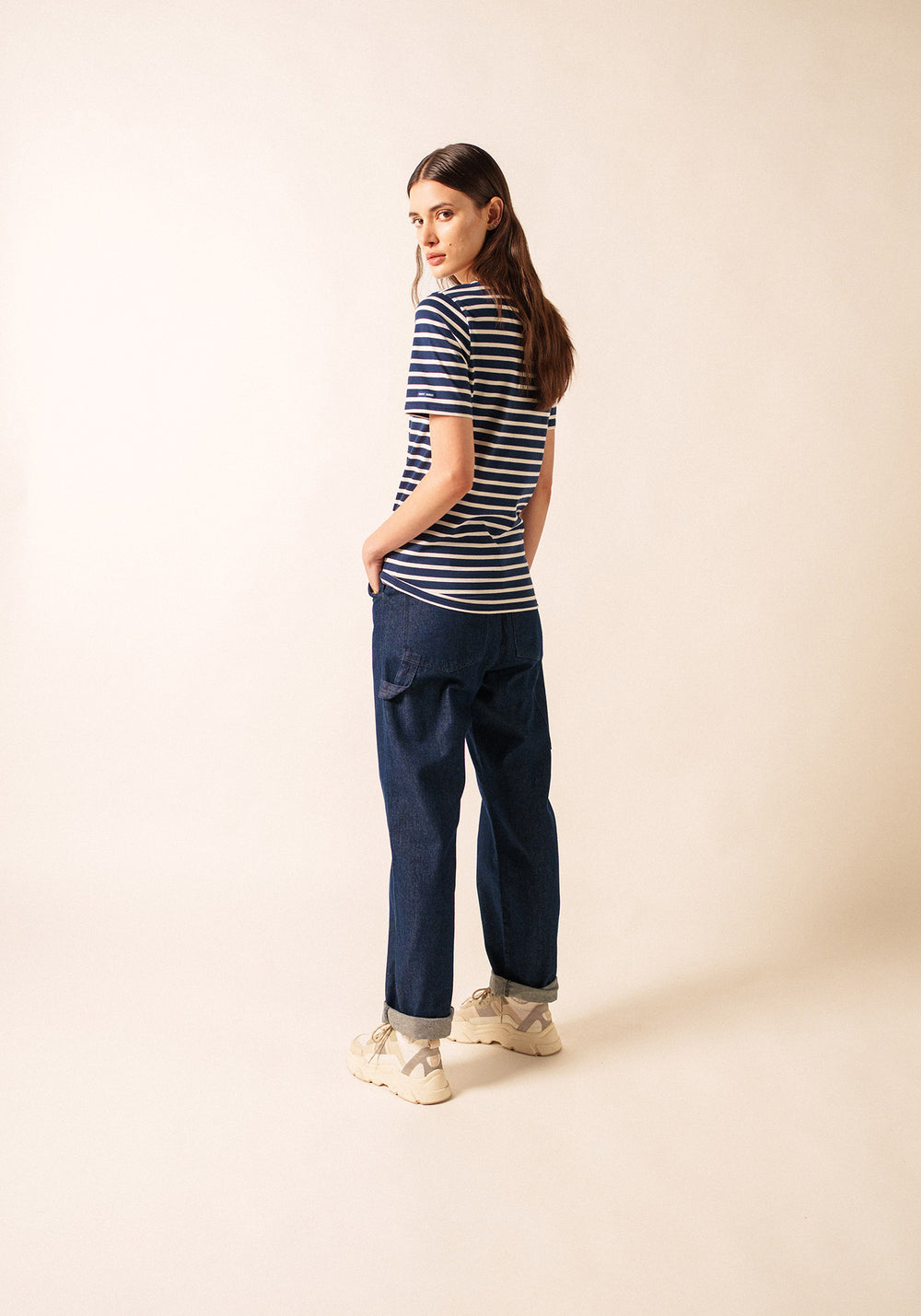 Camisa bretona levantina (MARINA/ECRU)