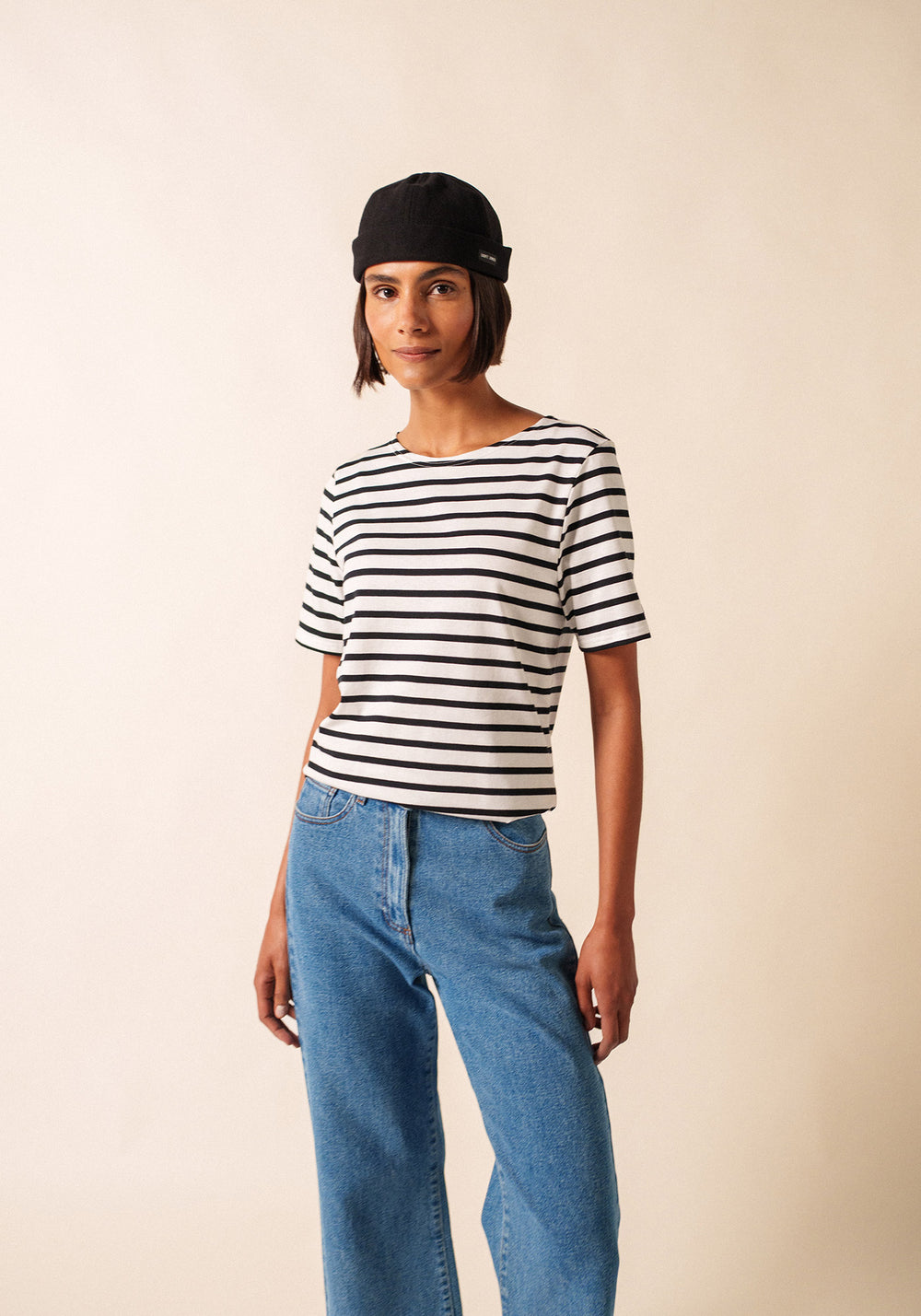 Camisa bretona levantina (NEIGE/NOIR)