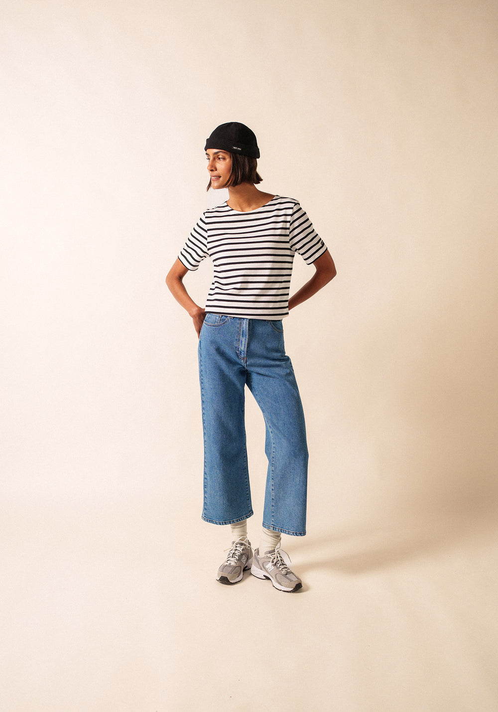 Camisa bretona levantina (NEIGE/NOIR)