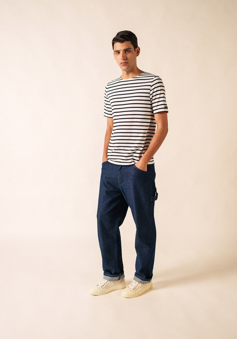 Camisa bretona levantina (NEIGE/NOIR)