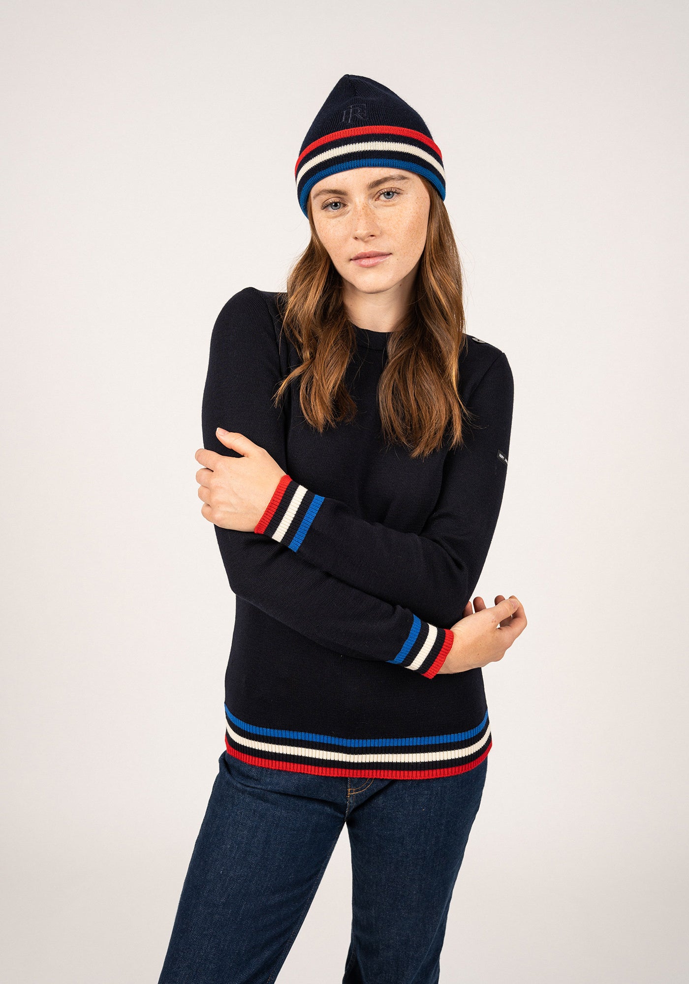 Gorro tricolor x l'Elysée (MARINE)