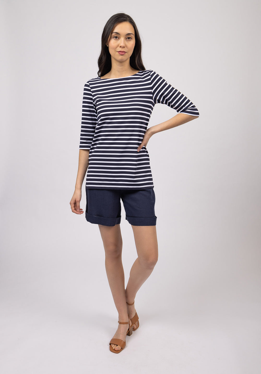 Camisa Phare Breton (NAVY/NEIGE)