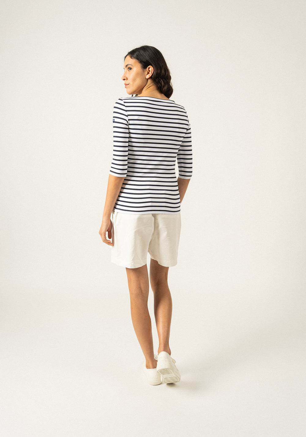 Camisa Garde-Côte Breton (NEIGE/NAVY)